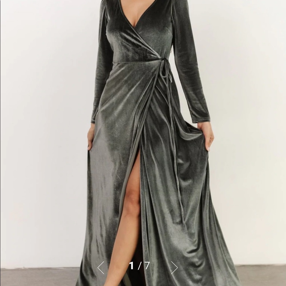 Baltic Born Esmeralda Velvet Wrap Maxi Dress